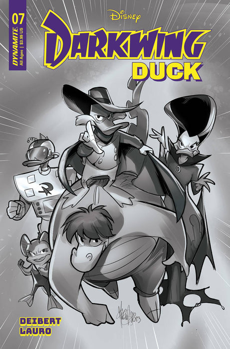 DARKWING DUCK #7 CVR I 15 COPY INCV ANDOLFO B&W