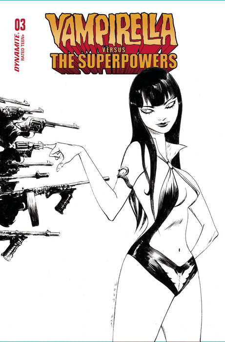 VAMPIRELLA VS SUPERPOWERS #3 CVR G 10 COPY INCV LEE B&W