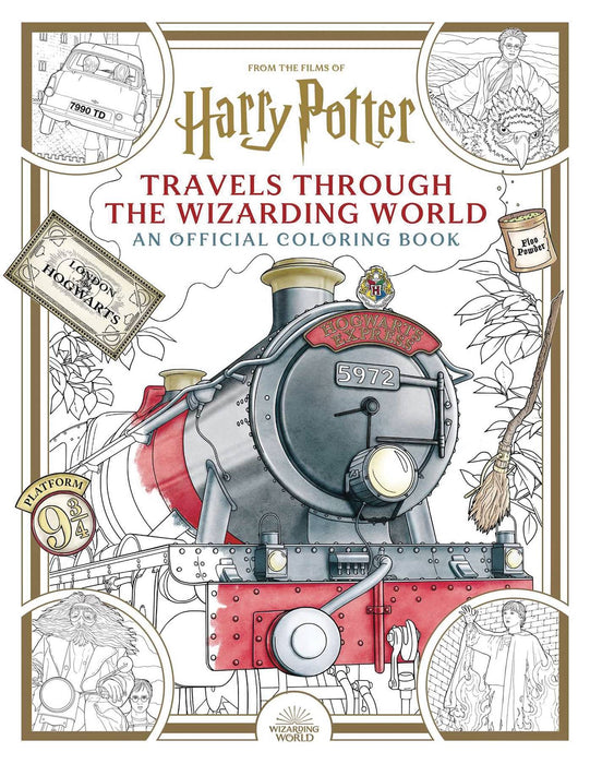 HARRY POTTER TRAVELS THROUGH THE WIZARDING COLORING BOOK