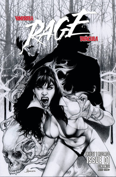 VAMPIRELLA DRACULA RAGE #1 CVR H 10 COPY INCV ANACLETO LINE ART