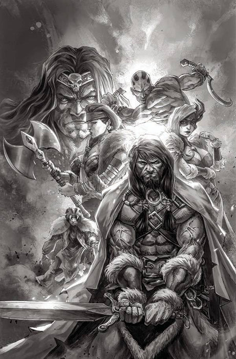 MIGHTY BARBARIANS #6 CVR I 50 COPY ALAN QUAH B&W INCV