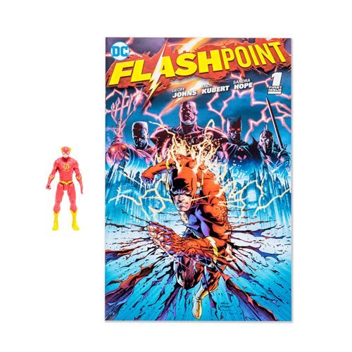 Flashpoint The Flash Page Punchers 3-Inch Scale Action Figure with Flashpoint #1 Comic Book
