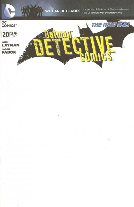 Detective Comics (2011) #20 (We Can Be Heroes Blank Variant Edition)