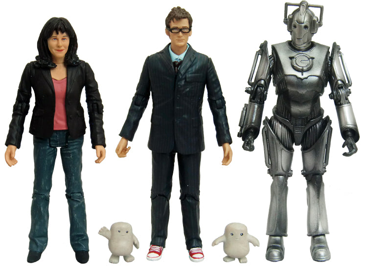 Doctor Who 10th Doctor With Adipose, Sarah Jane, and Cyberman Action Figure Set