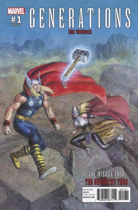 Generations Unworthy Thor & Mighty Thor (2017) #1 (Incentive Das Pastoras Variant Cover)