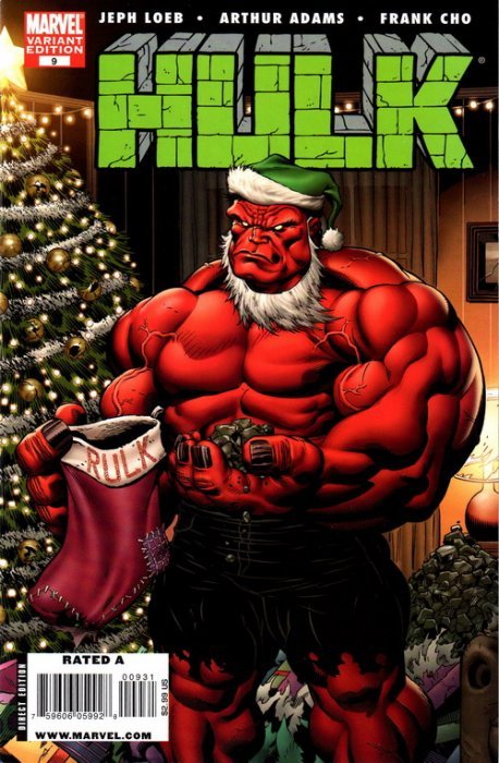 Hulk (2008) #9 (Santa Red Hulk Variant)