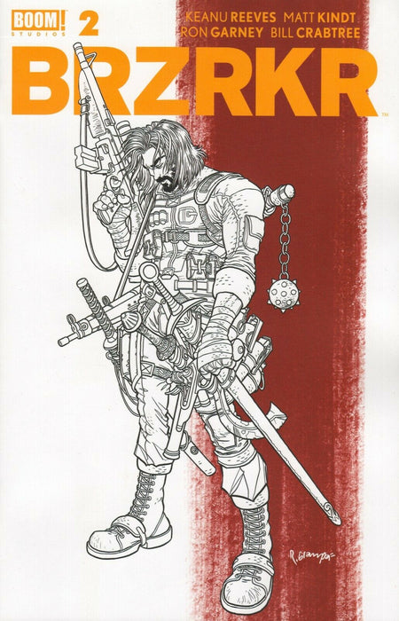BRZRKR (2021) (BERZERKER) #2 CVR A GRAMPA SECRET SKETCH W/STRIPE VARIANT