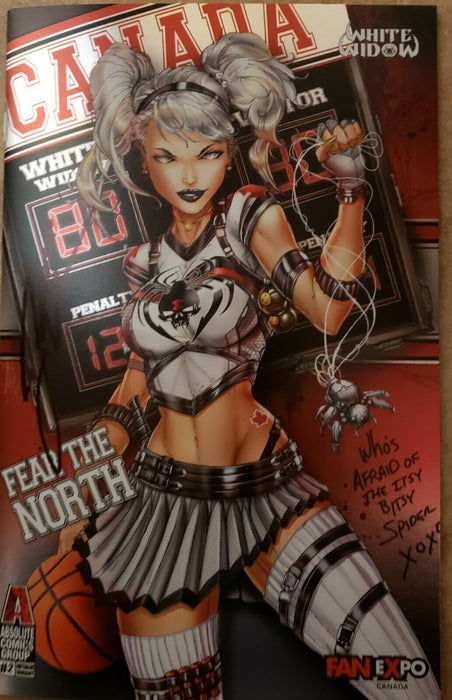 White Widow (2018) #2 Fan Expo Canada 2019 Signed by Jamie Tyndall Foil Cover With COA