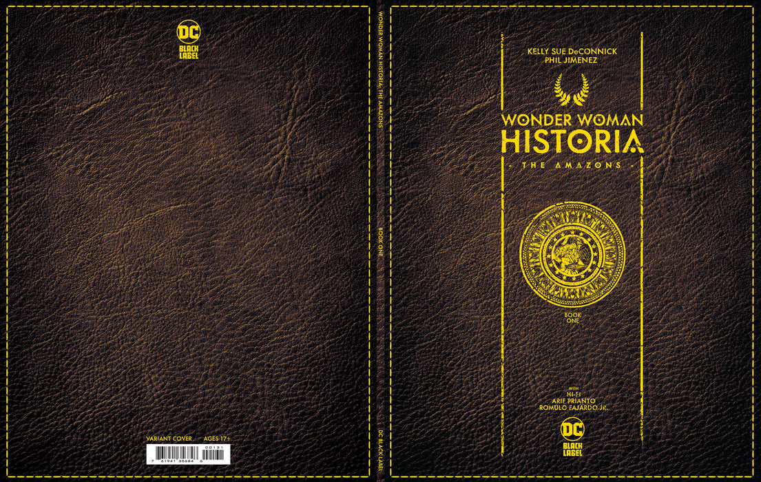 WONDER WOMAN HISTORIA THE AMAZONS #1 (OF 3) CVR C INC 1:25 LIBRARY FAUX LEATHER DESIGN VAR (MR)