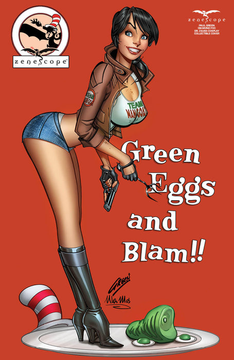 MAN GOAT & BUNNYMAN GREEN EGGS & BLAM #1 CVR D PAUL GREEN DR ZEUSS COAPLAY COLLECTIBLE COVER